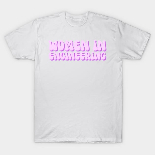 Purple Groovy Women in Engineering T-Shirt by emilykroll